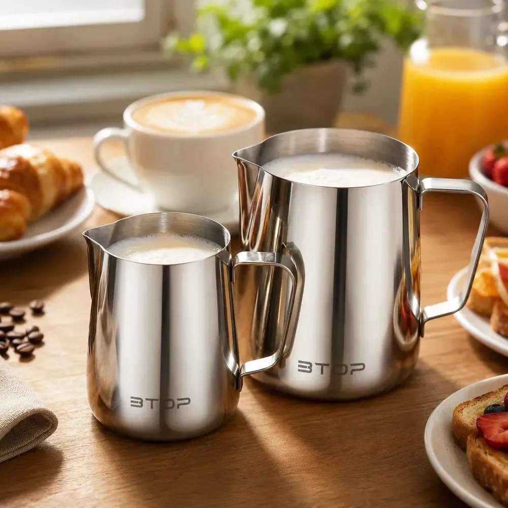 Jarra Pitcher Barista Leiteira Aço Inox Café 350ml E 550ml