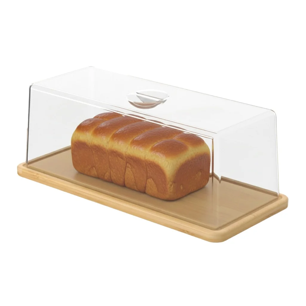 Porta Pão em Bambu com Cúpula Linha Brisa Coza - Mesa Posta