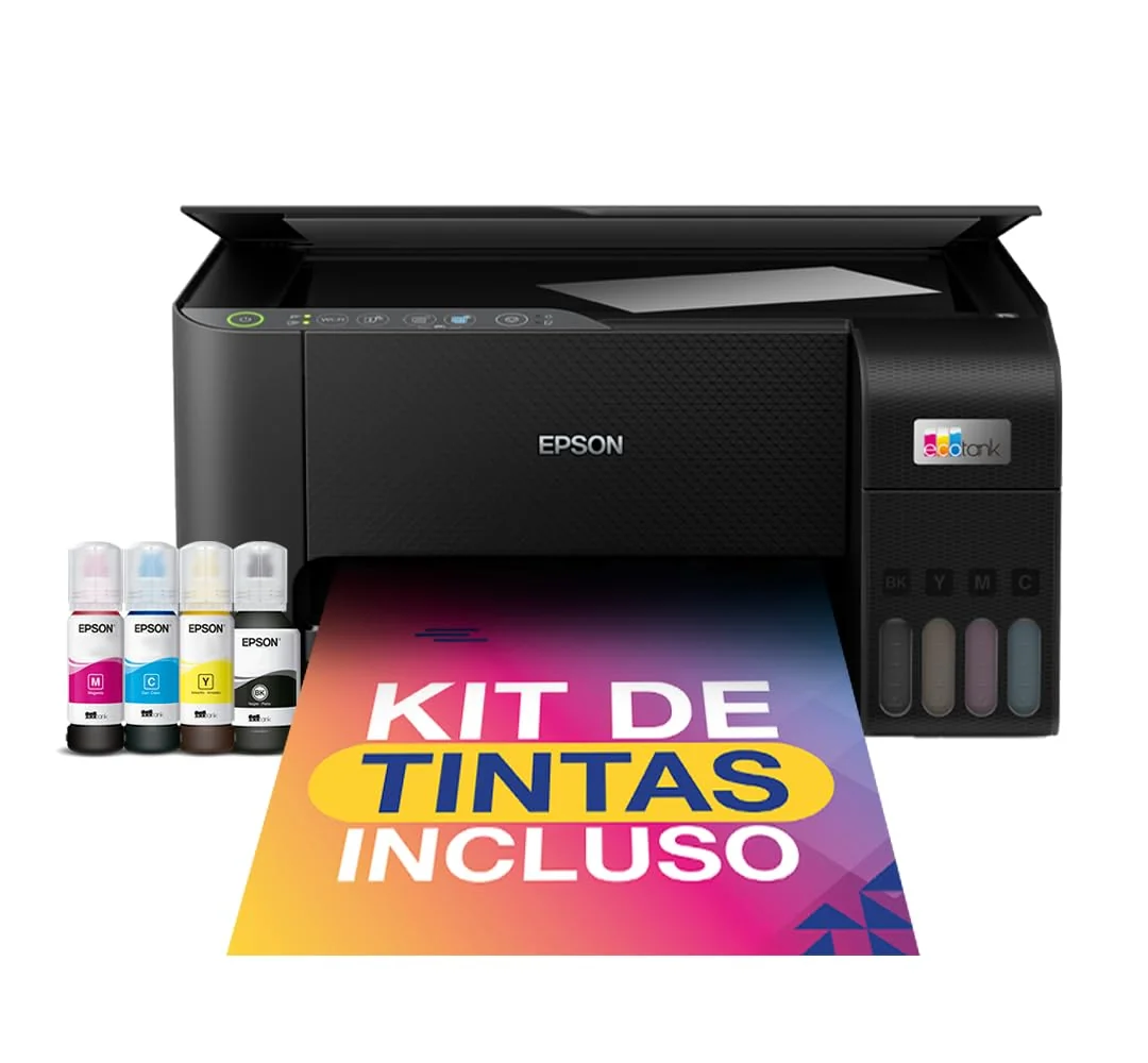 Impressora Multifuncional Epson Ecotank L3250 Jato de Tinta Colorida Wi-Fi Bivolt