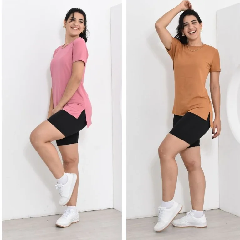 Kit 2 Blusas  Sobre Legging Cobre Bumbum Academia