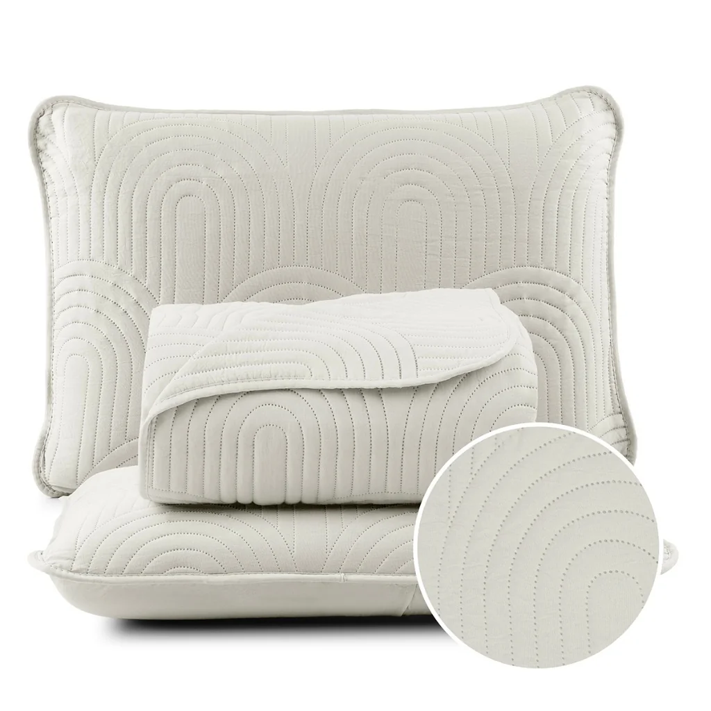 Cobre Leito Casal Queen King 200 Fios Dupla Face 3 Peças Colcha Super Soft