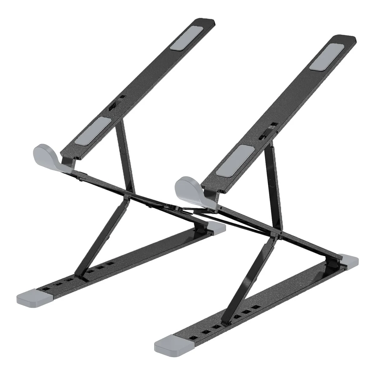 Suporte para Notebook Aluminio, Suporte para Laptop de 10" a 17,3", Apoio para Notebook com 16 Ângulos e Altura Ajustável, Dobrável e Portátil, Acessórios para Macbook, Netbooks e Tablet (Cinza)