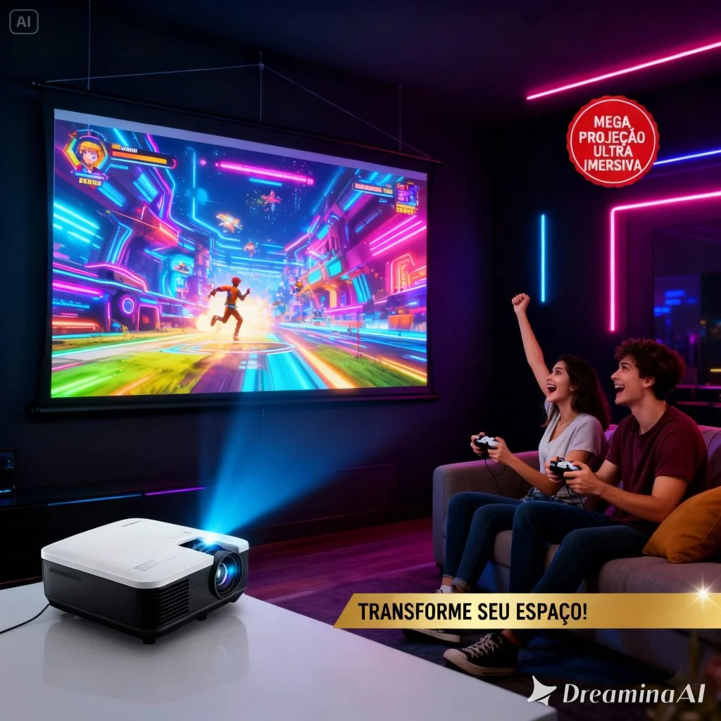 Tela Projetor 72" (120x100cm) Premium Fosca + Cordão - Home Theater Datashow