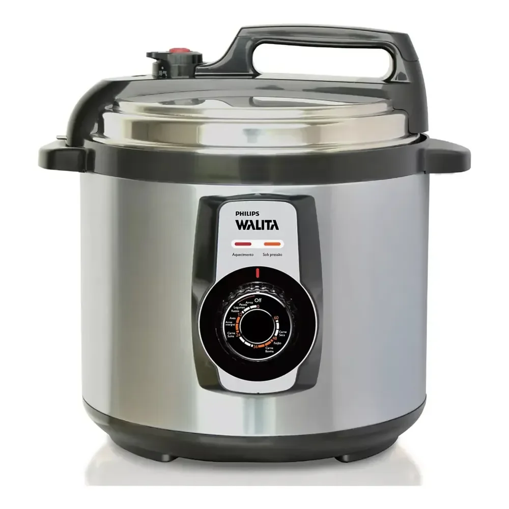 Panela De Pressão Elétrica Walita Daily Philips Ri3103 Metal Cor Preto/prata Frequência 60 Hz 127v
