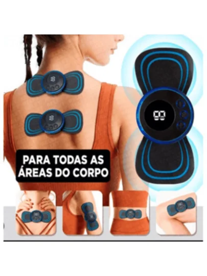 Mini Massageador Elétrico Portátil Cervical EMS