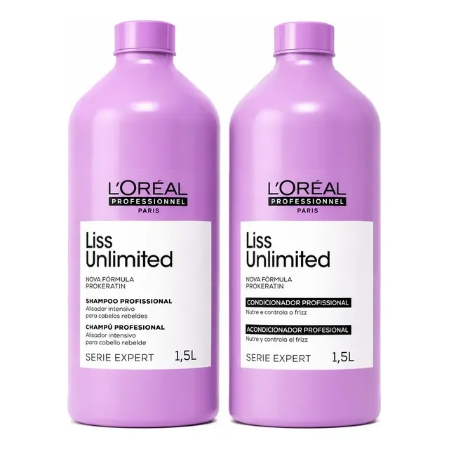 Shampoo E Condicionador 1,5l Loreal Liss Unlimited