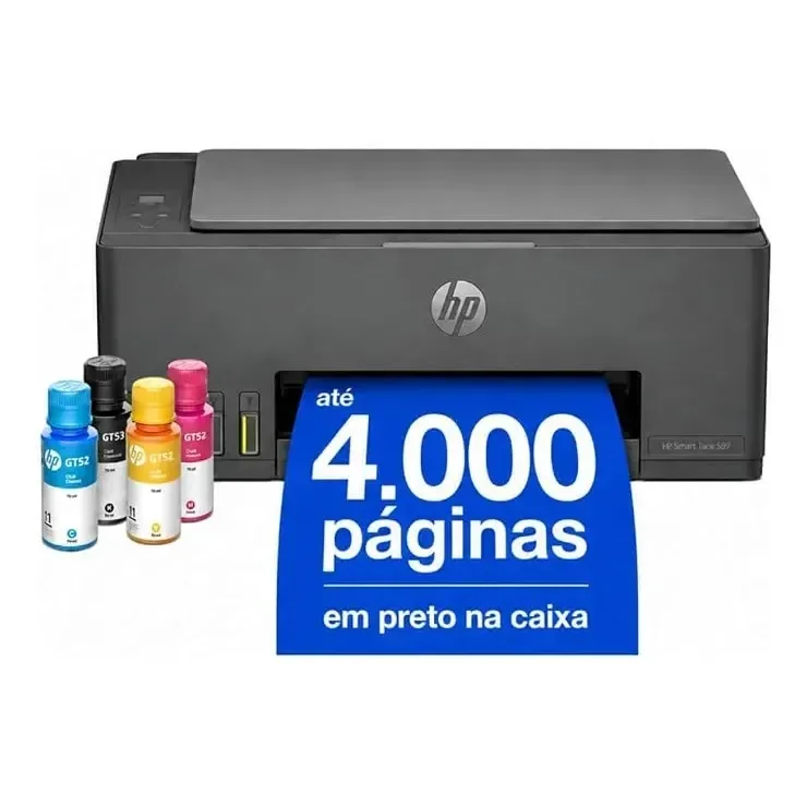 Impressora Multifuncional Hp Tank 589 Color Wifi Usb -bivolt Cinza-escuro 127/220v