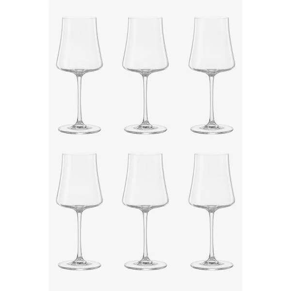 Kit 6 Taças de Cristal para Vinho Bohemia 360ml - XTRA NDI