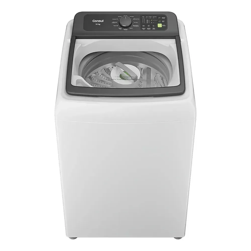 Máquina De Lavar Consul 14 Kg Cwn14ab Automática Painel Digital Econômica Ciclo Rápido Branca 110v 127v Branco