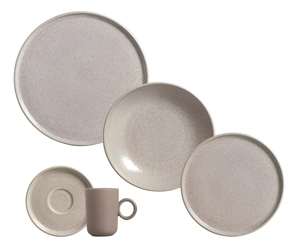 Aparelho De Jantar 20 Peças Basic Sandy- Porto Brasil