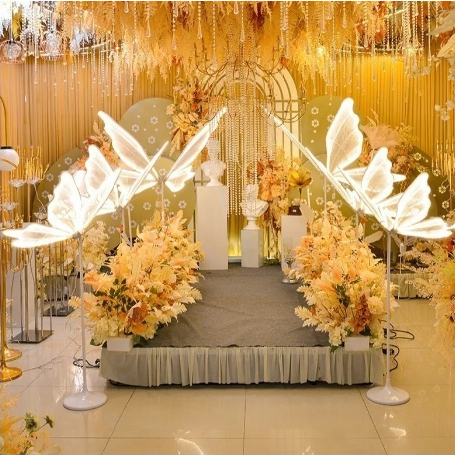 Borboletas de LED Iluminação Decoração de Ambientes Luz BIVOLT Asas de Borboleta Jardim Casamento Festas