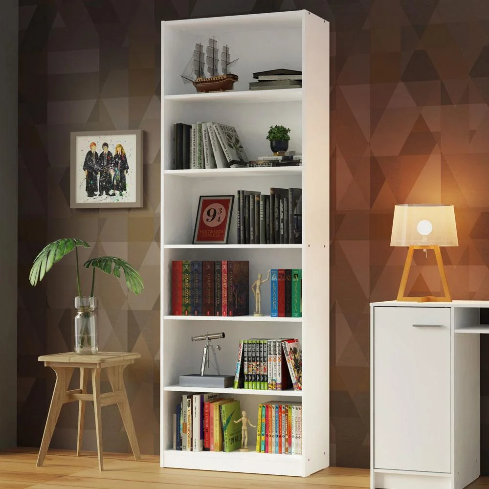 🛍️ Estante  Livreiro Madesa 6908 com 6 Nichos - Branco