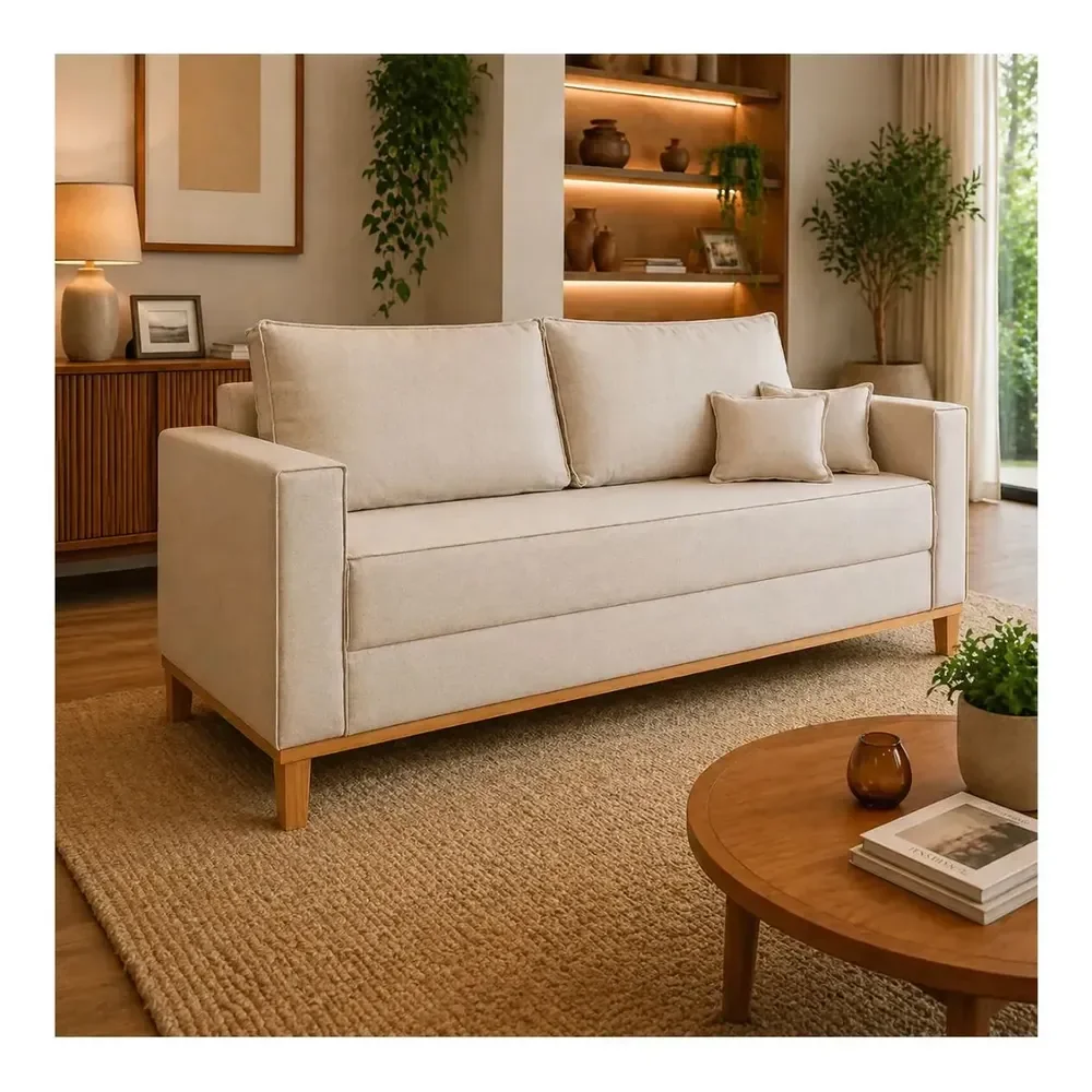 3 Lugares Beny 180cm Retratil Moderno Sala