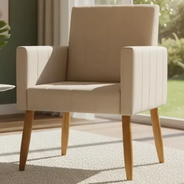 Poltrona Decorativa Moderna Para Sala Mari Suede Cores
