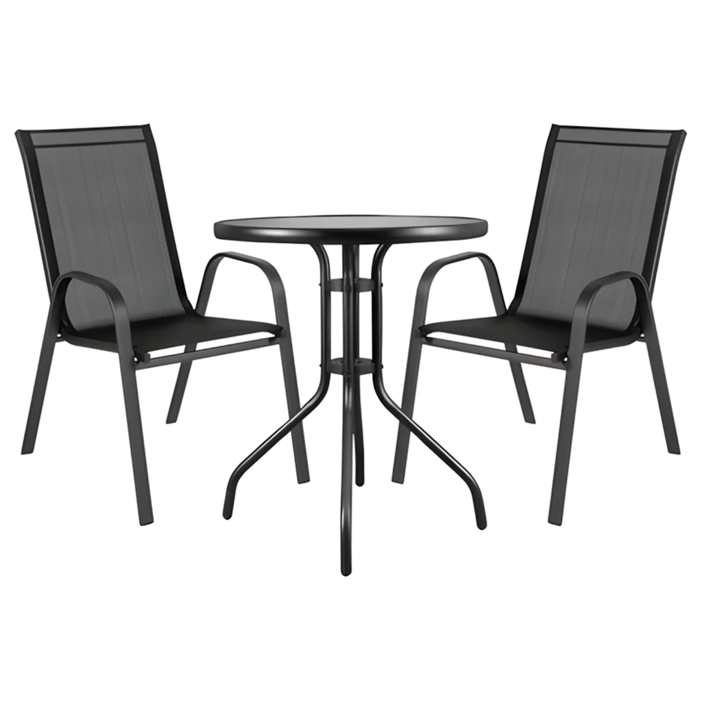 Conjunto De Mesa Com 2 Cadeiras Empoli Em-6021 Para Jardim