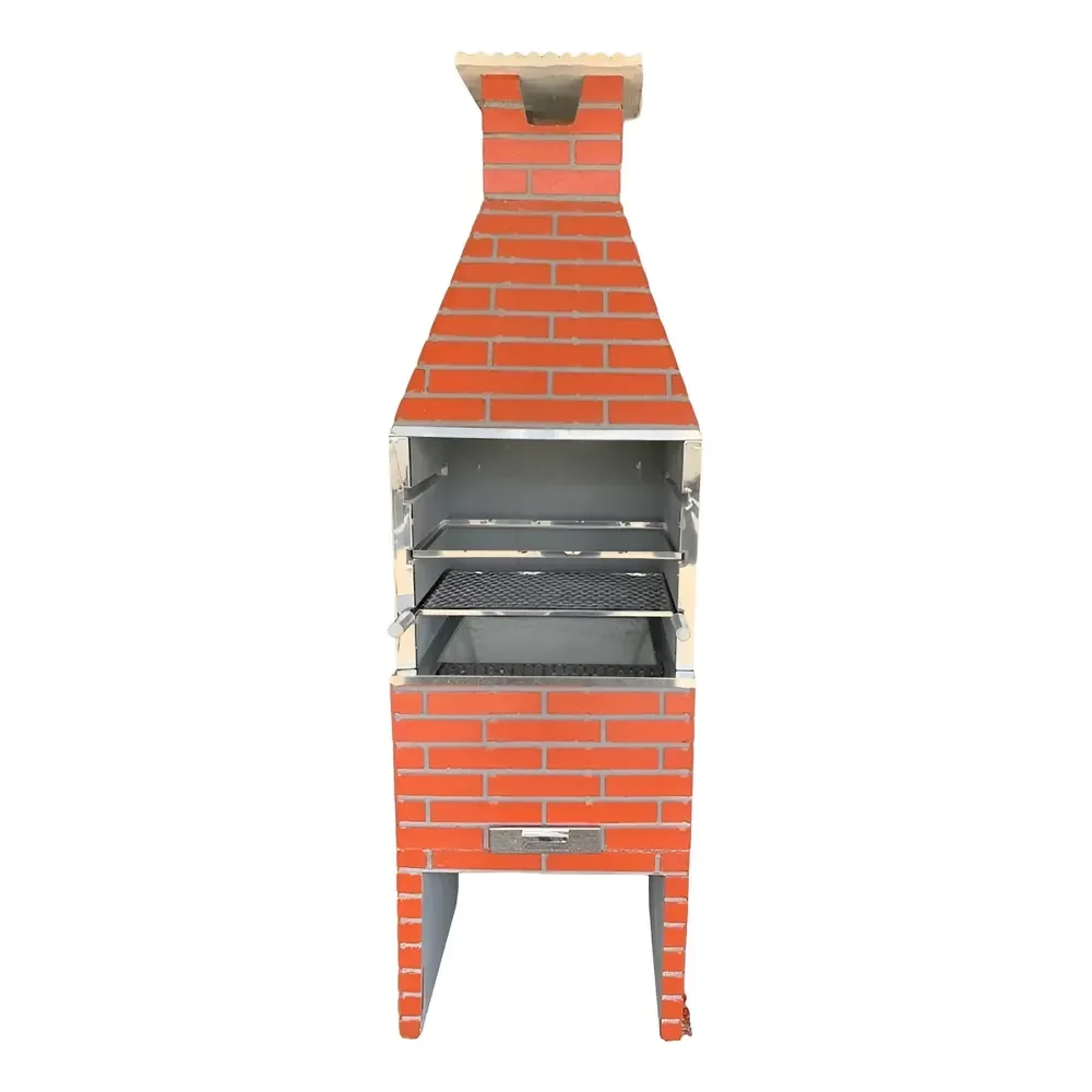 Churrasqueiras Pré-moldadas, Tijolinho 0,65cm X 2,25 Cor Vermelho