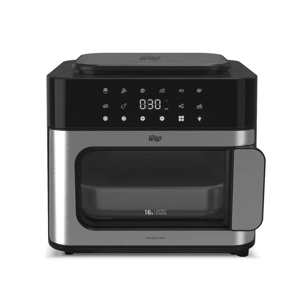 Fritadeira Air Fryer Barbecue Wap Multi-comb Digital Wafc16 16 Litros Com 10 Funções Preto E Cinza 127v