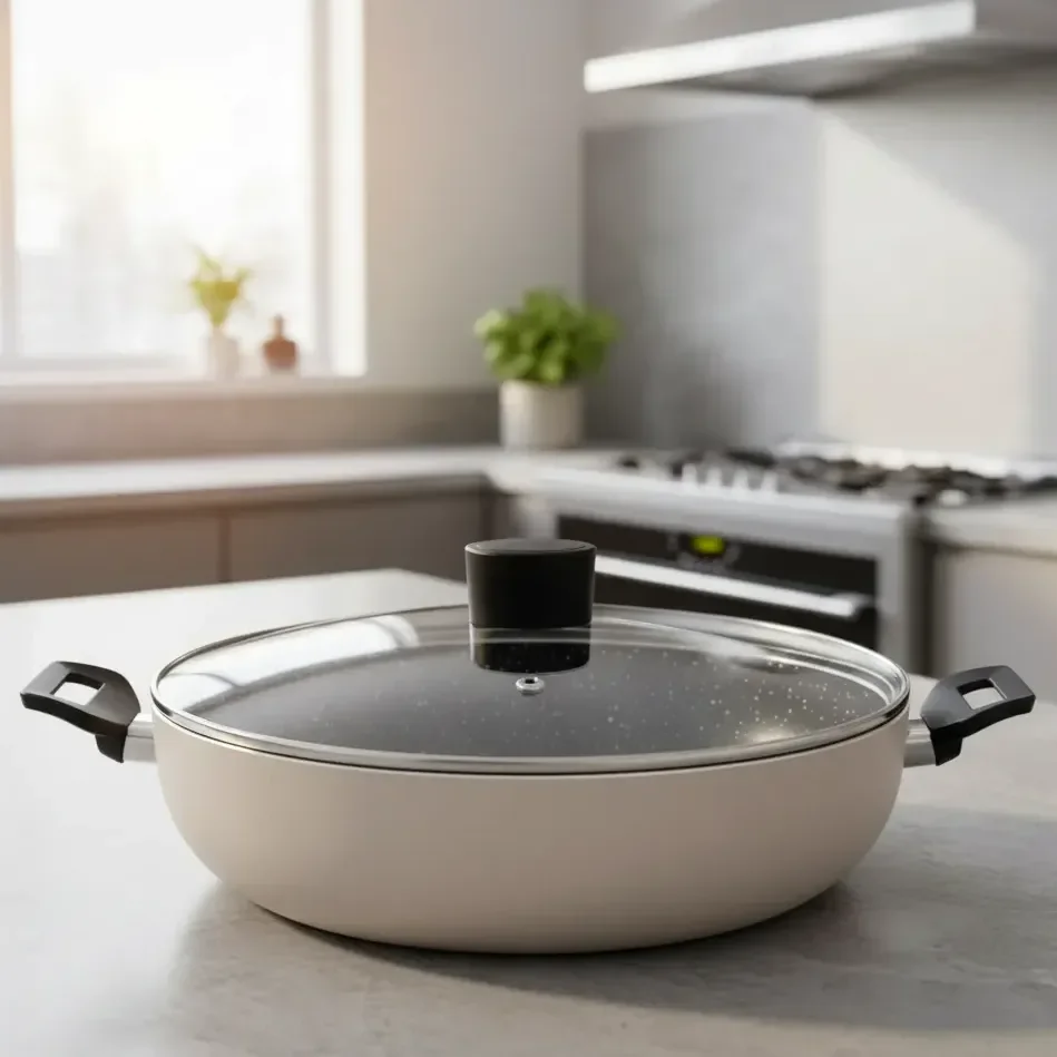 Wok  C/ Tampa Ø28cm 2 Alças 3,55l C.l Naturalle Ebony Champagne