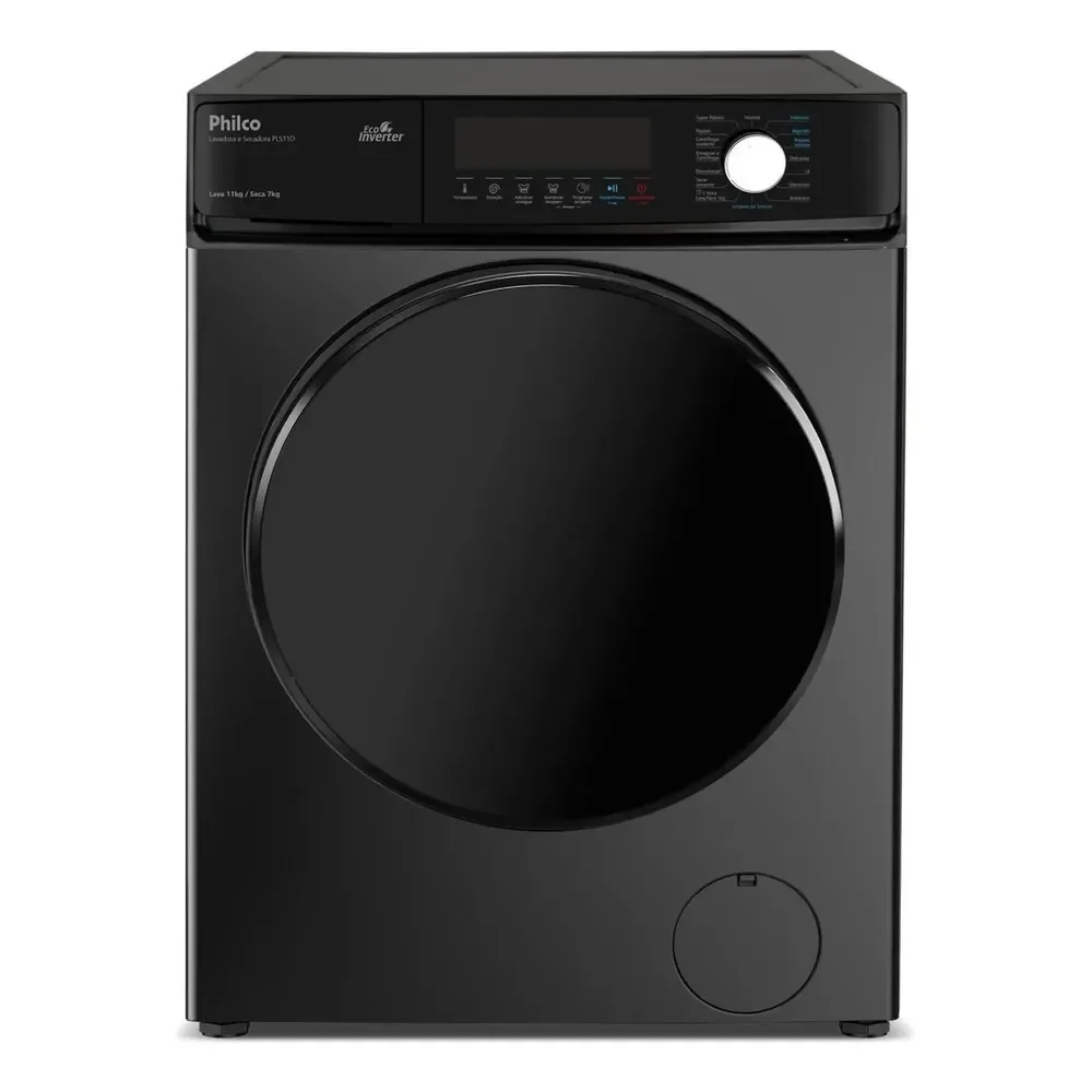 Lava E Seca 11kg Philco Interver Plus 16 Programas Pls11d 127v Preto