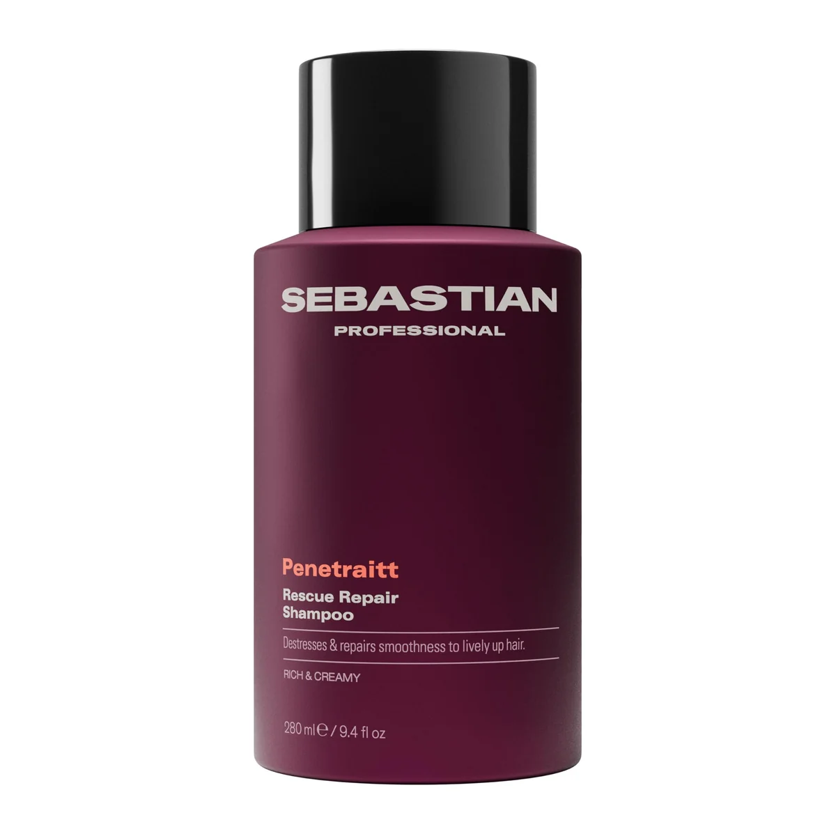 Sebastian Professional, Penetraitt, Shampoo de restauração e resgate para cabelos danificados, 280ml