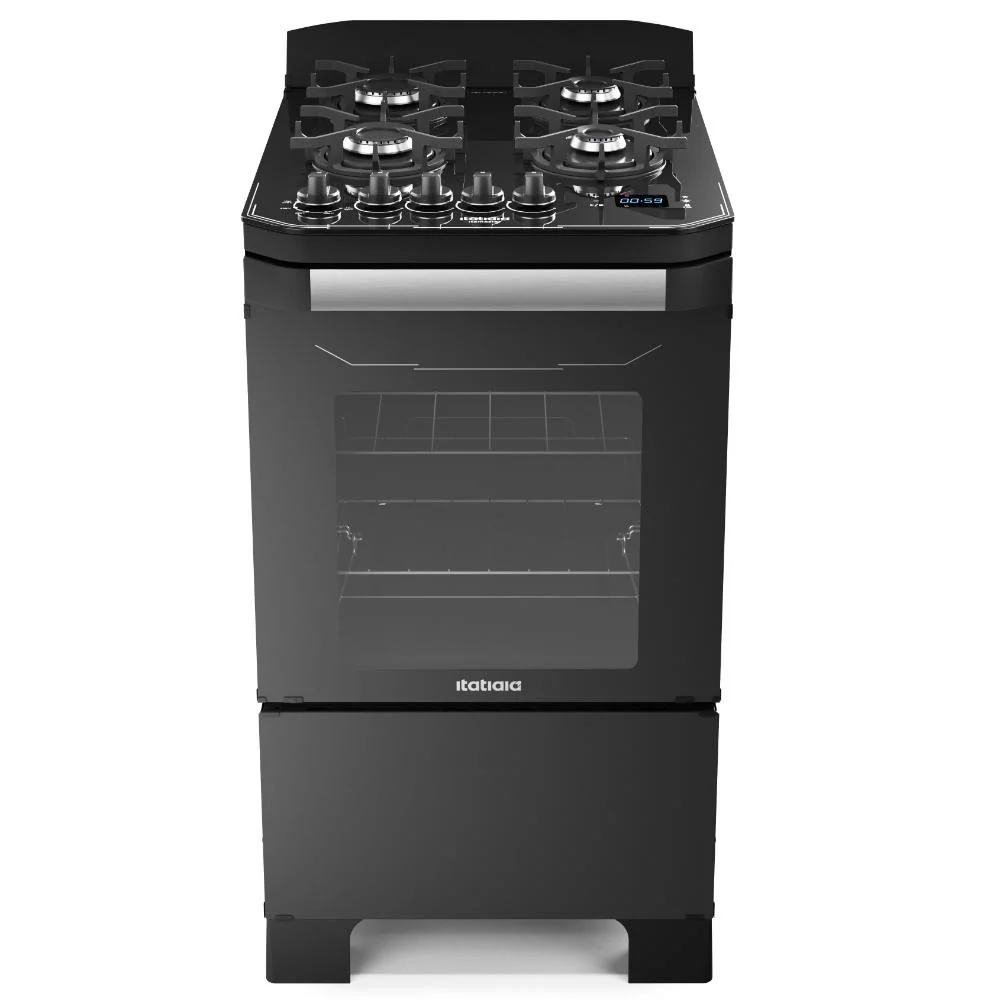 Fogão 4 Bocas Digital Preto Itamaster Itatiaia 127V/220V Bivolt