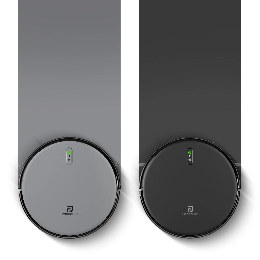 Robô Aspirador Inteligente WiFi Alexa Google App Panda Plus Passa Pano Base Automática Bivolt AMG-R2