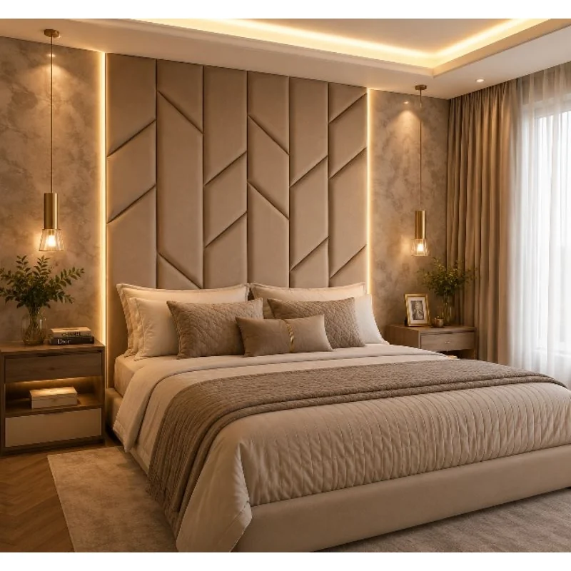 Cabeceira Modular Paris Luxo Até o Teto Adesiva Cama Casal / Queen ou King