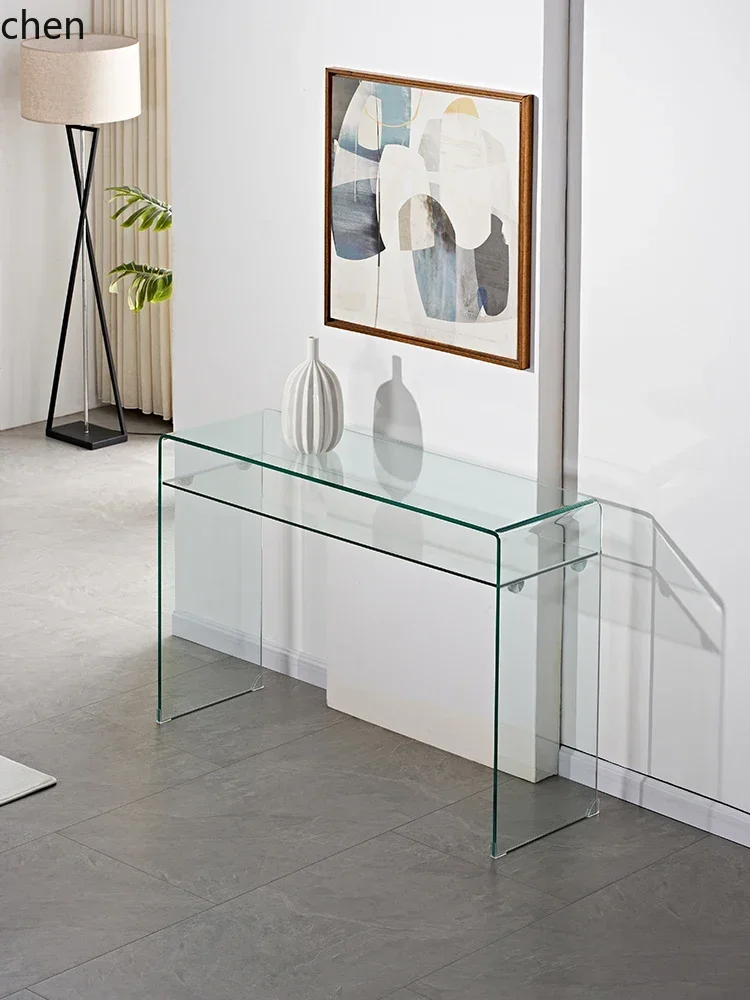 Mesa de varanda i5.15 para encostar na parede, ultra estreita, de luxo discreto, para corredor de entrada, armário de apoio, mesa de apoio.