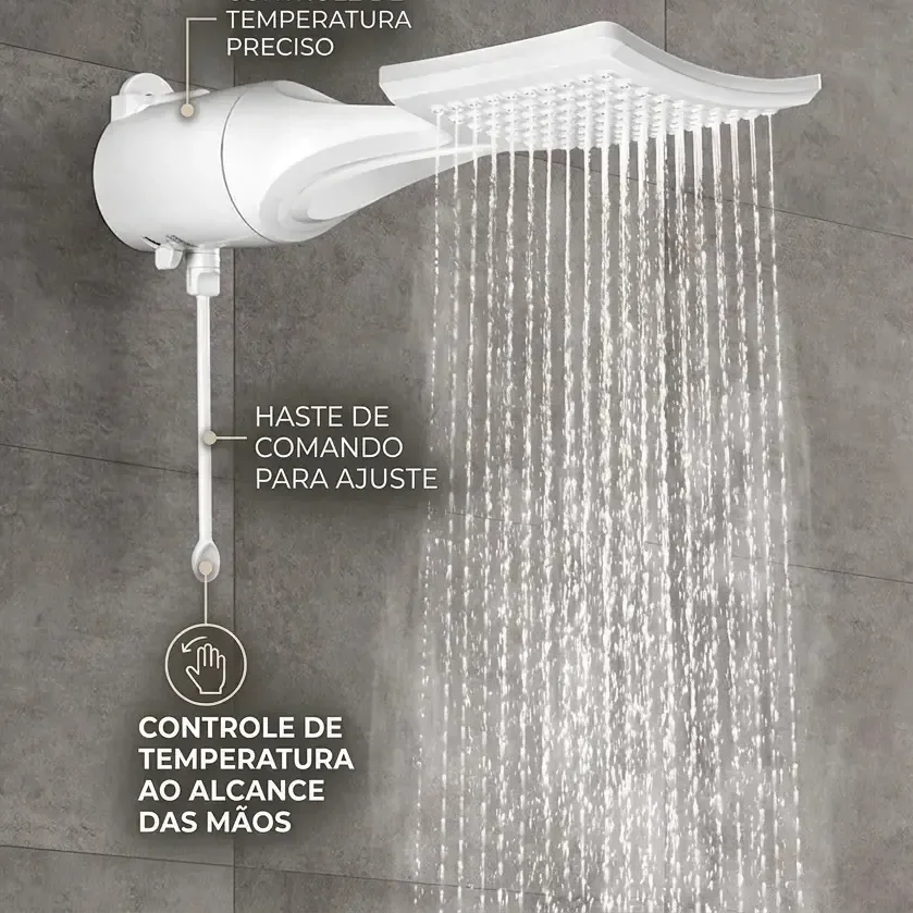 Chuveiro Loren Shower Ultra Eletrônica 7500w Lorenzetti Branco 7.5 Kw