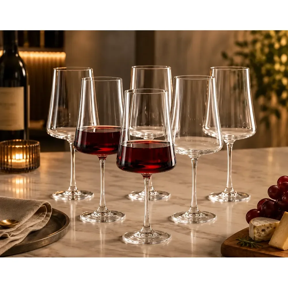 Jogo 6 Taça Cristal Titanium Vinho Tinto 660ml