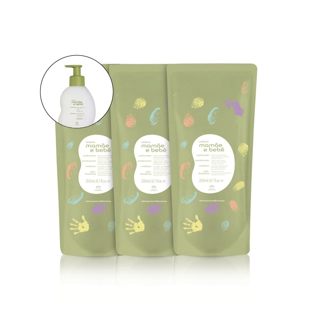 Kit Refil Condicionador Suave Mamãe e Bebê (3 unidades)