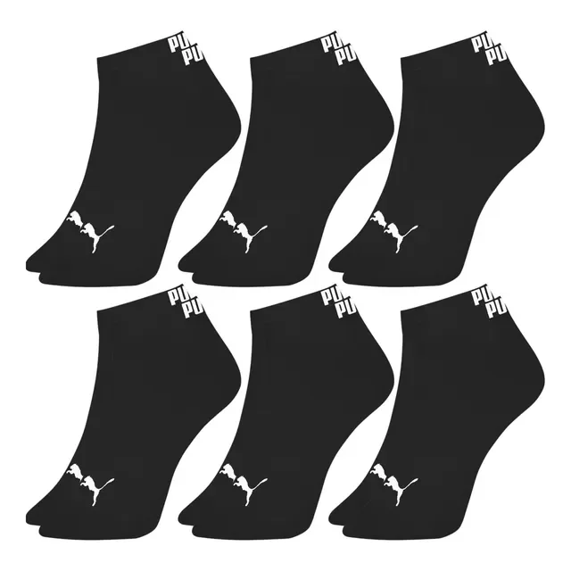 6 Pares Meias Puma Original Cano Baixo Curto Soquete Algodão