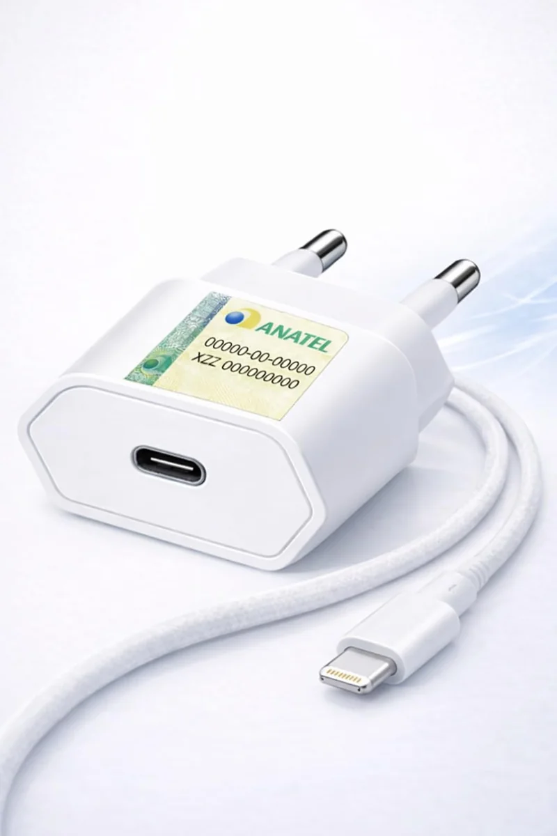 Carregador 30W + Cabo Compatível i.Phone, i.Phone X Xr 8 11 12 13 14 Plus Pro Max i.Pad, Carregamento Ultra Rapido, Fonte USB-C, Carga Rápida, Produto Homologado Anatel