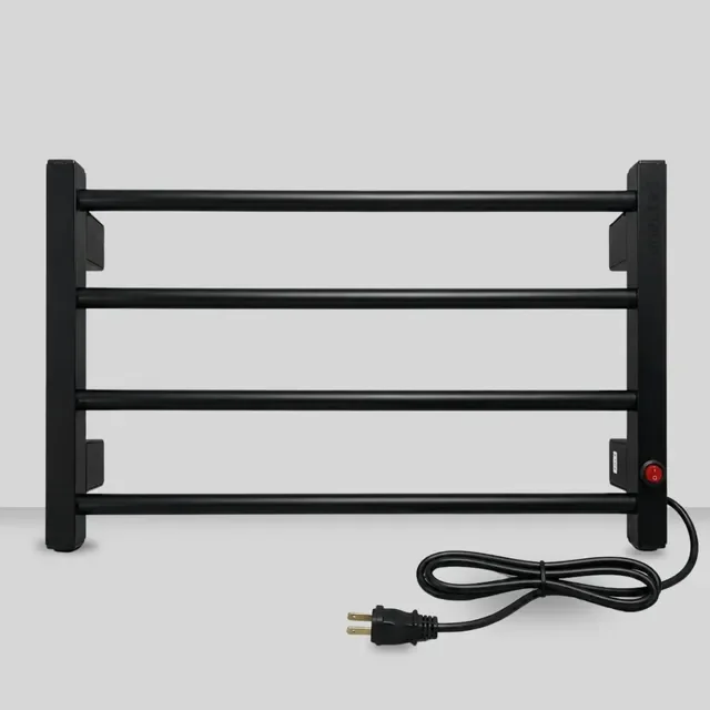 Toalheiro Térmico Elétrico Secador Alumínio, Branco E Preto