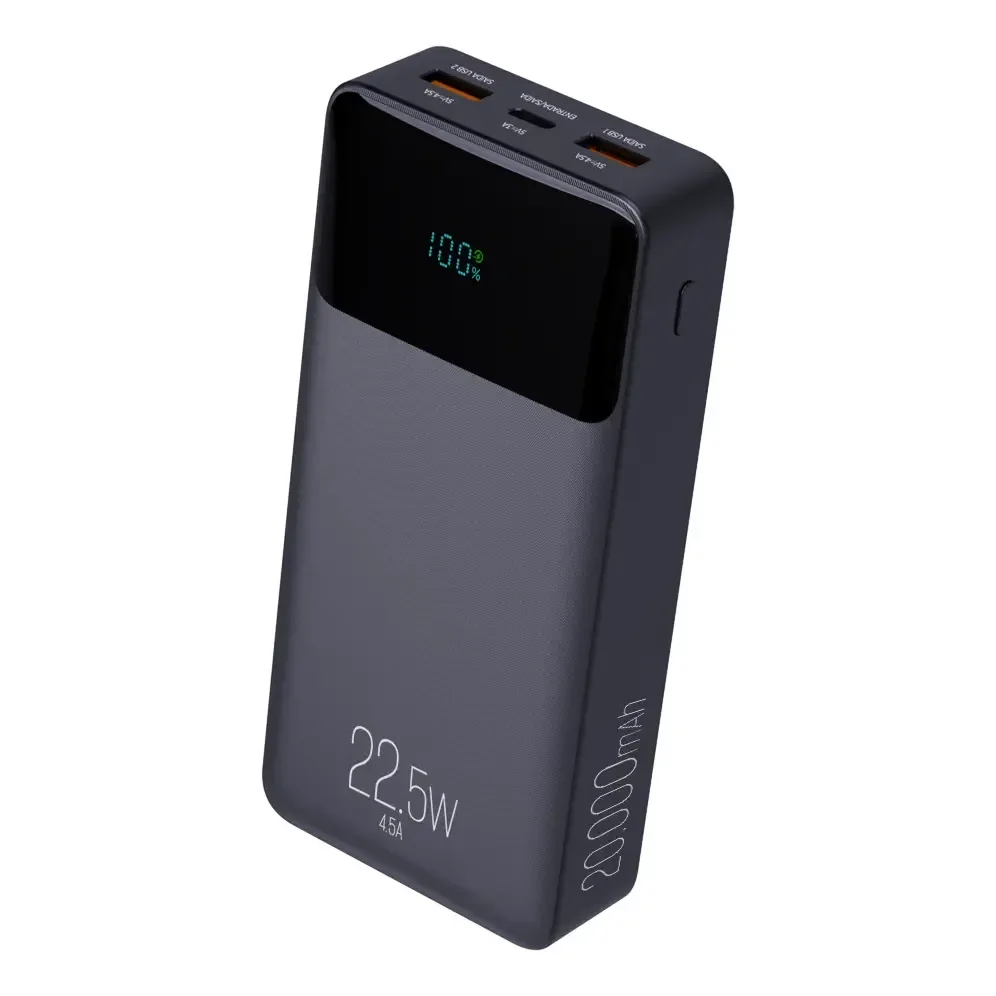 🛍️ Power Bank Pro 20000mah ELG Pb200bk, Bateria Portátil Universal, Carga Rápida, Display Indicador, Entradas Micro Usb E Usb-c, 2  Portas Usb-a, Pd+qc3.0,  Preto.