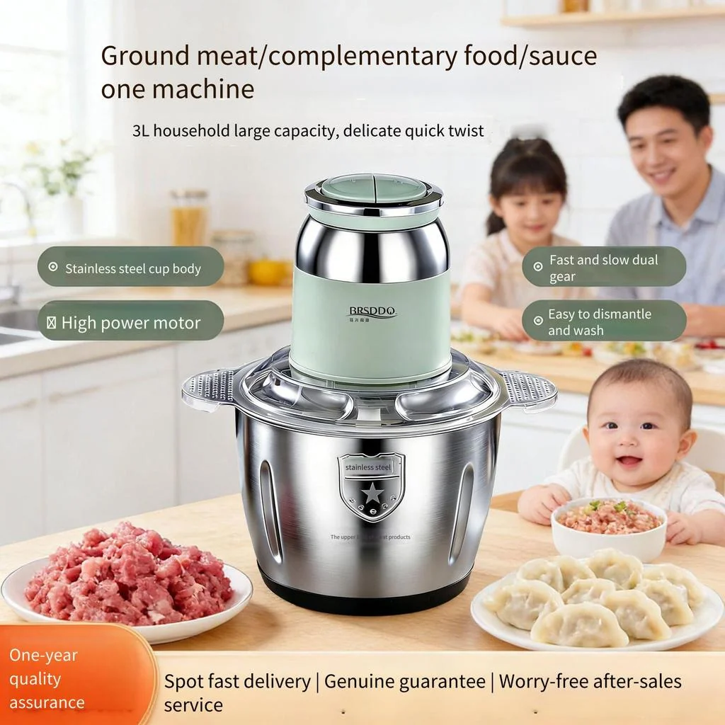 Novo estilo moedor de carne doméstico bolinho recheio de aço inoxidável elétrico multifuncional utensílios de cozinha ca