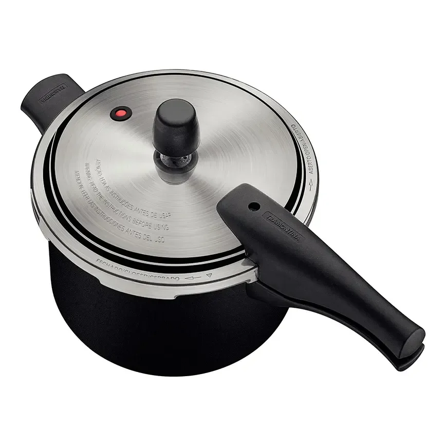 Panela De Pressão Antiaderente Tramontina Vancouver 4,5l Cor Preta