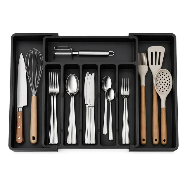 Organizador Porta Talheres Gaveta Extensível Cozinha