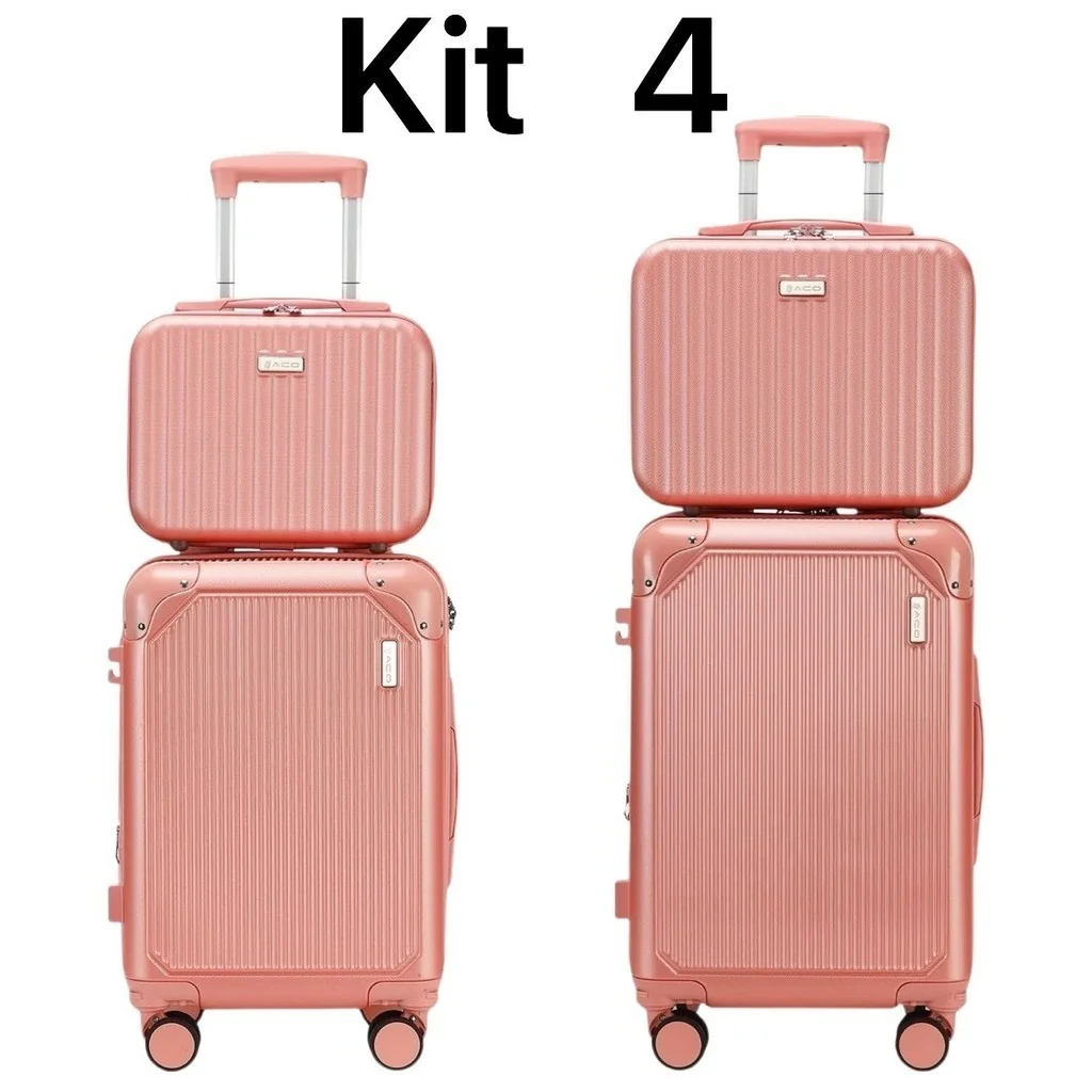 Kit Conjunto de 4 Malas de Viajem G/M/P/PP