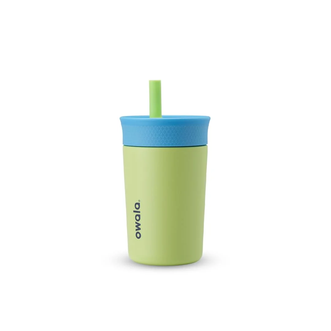COPO OWALA TUMBLER INFANTIL STAINLESS STEEL TERMICA 12OZ / 355ML - YELLOW BLUE TURTLEY AWESOME