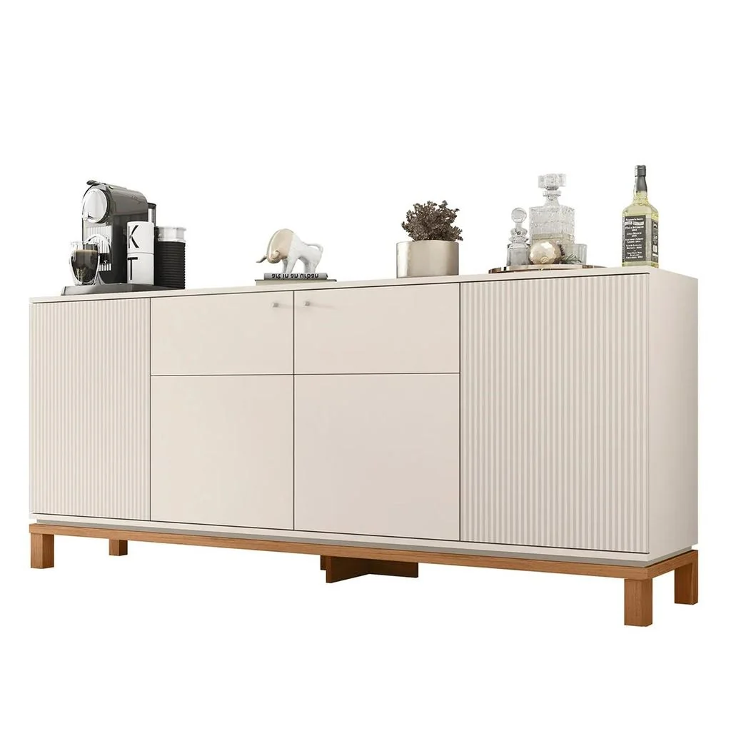 Balcão Buffet Sala de Jantar 179cm Lucca Off/Freijó C01 - Mpozenato