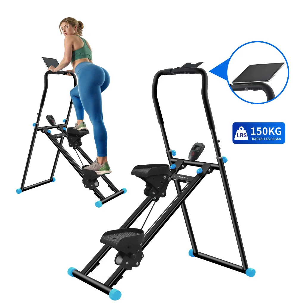 Esteira Escada HEROI para Casa - Suporta 150kg, 3 Inclinações, 25dB Silencioso, Dobrável (0.35㎡)