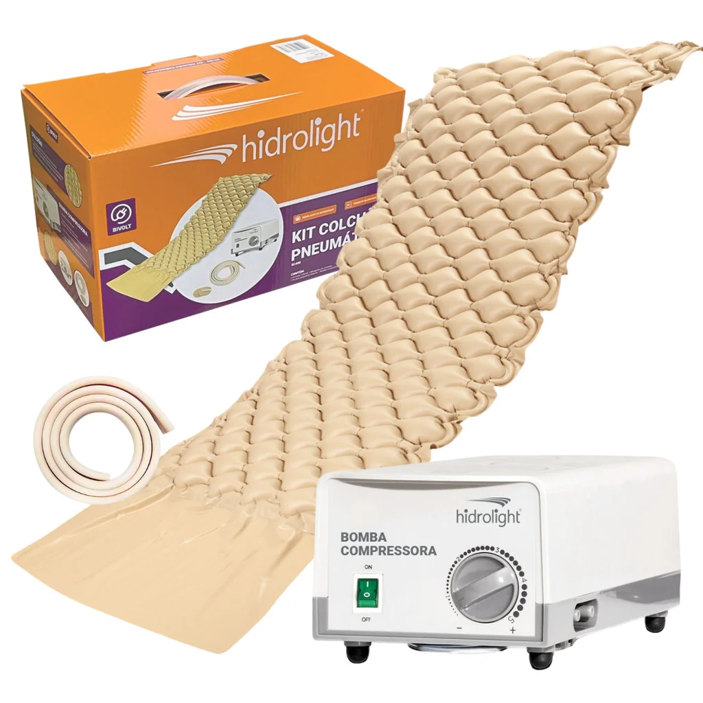 Colchão Anti Escaras Pneumático Hospitalar 120kg 130 Celulas Hidrolight Certificado Anvisa