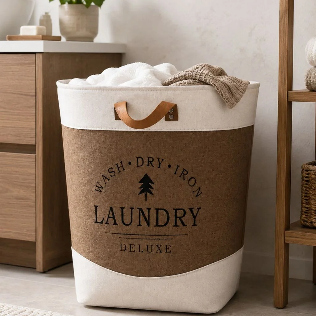 Cesto de Roupa Suja Organizador Multiuso Resistente Com Alça Reforçado Lavanderia Casa Decoração