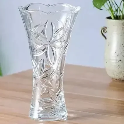 Vaso Diamond Vidro Res. Plantas 23cm Flores Decoração Sala Cor Transparente