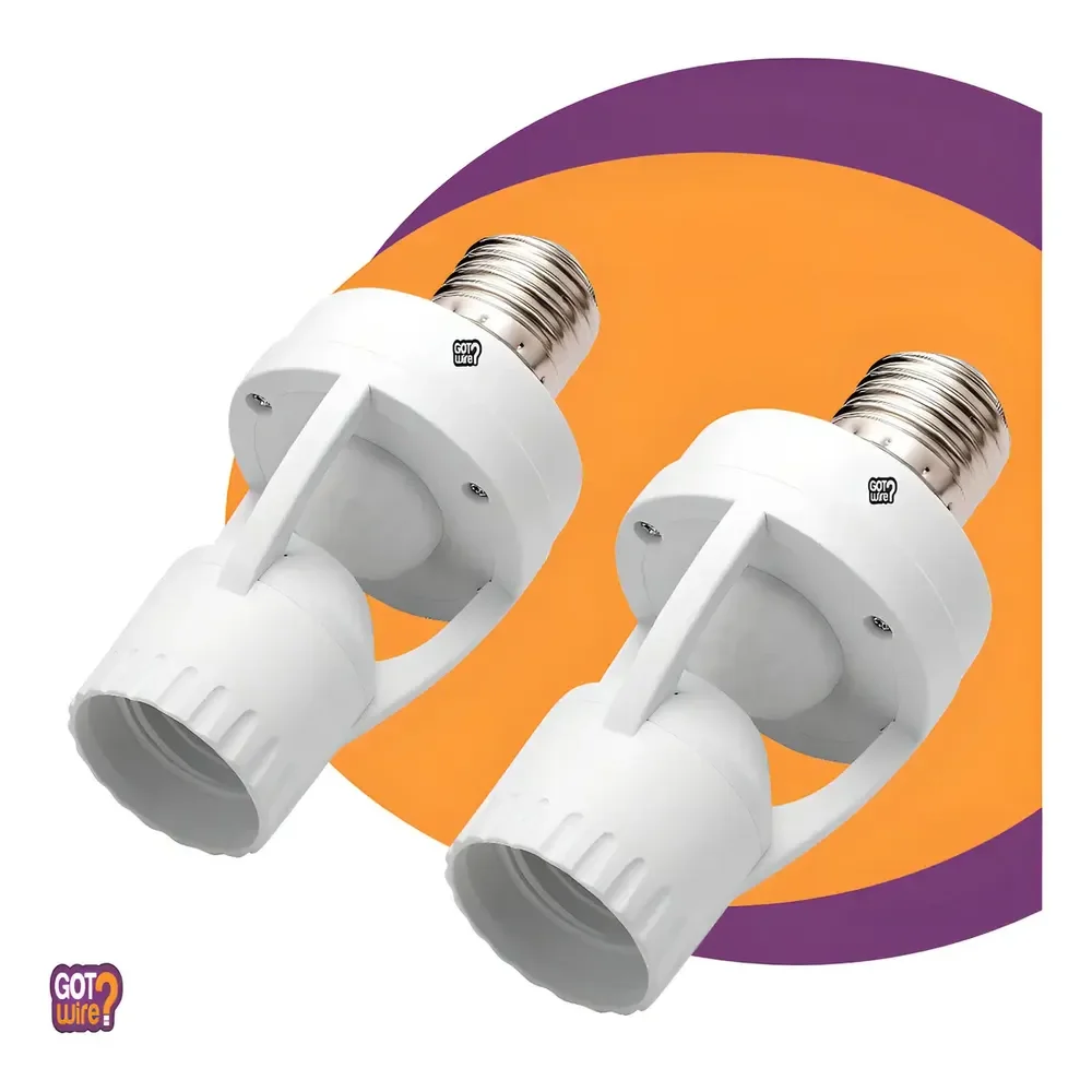 Kit 2 Sensores De Presença Iluminação Lâmpada Soquete E27 Gotwire? Sensor Inteligente Detector De Movimento Com Fotocélula Branco