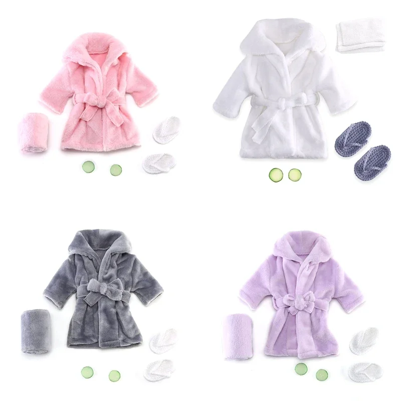 6 pçs/set adereços para fotografia de recém-nascidos roupões de banho do bebê conjuntos de toalhas fatias de pepino roupa robe posando traje para bebês meninos meninas