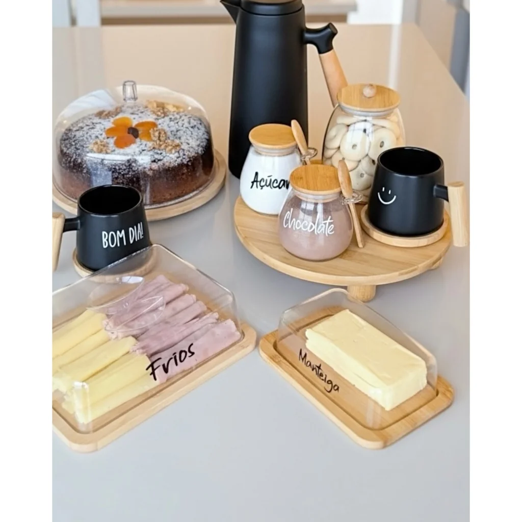 KIT CAIXA DO MÊS BAMBU MESA POSTA COM POTES