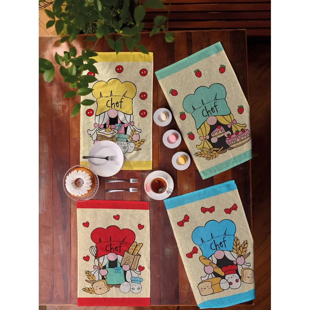 🧡 Kit 30 Pano Copa Prato Atoalhado Teka Primore Branco Florido