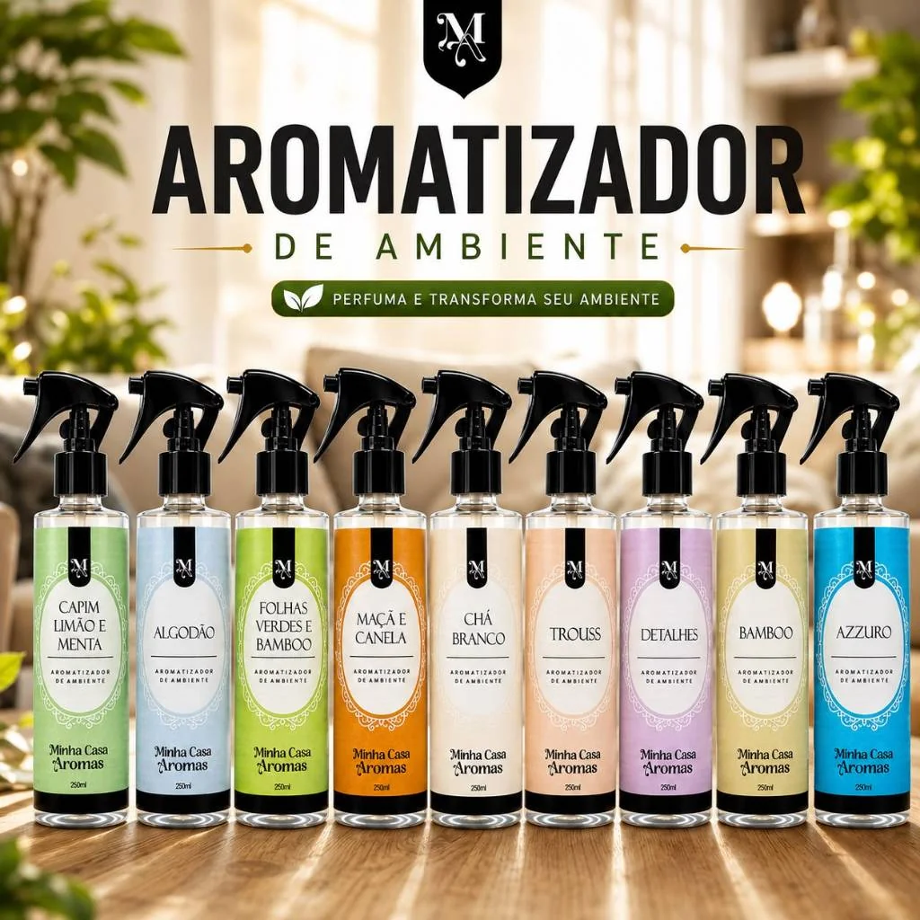 Aromatizador de Ambiente e Tecidos 250ml Home Spray Perfumado - Minha Casa Aromas